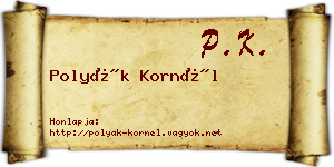 Polyák Kornél névjegykártya